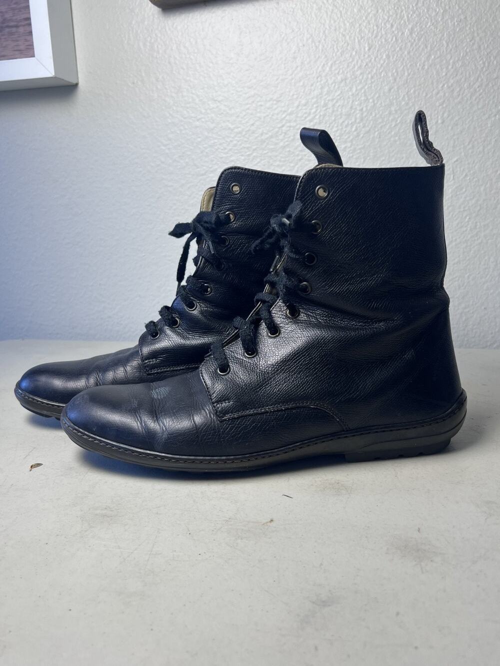 Cole Haan Men's Black Leather Lace Up Ankle Boots US 10.5 M Collection